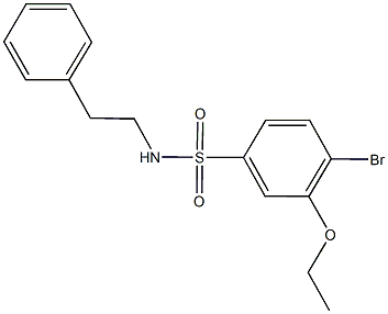 4-bromo-3-ethoxy-N-(2-phenylethyl)benzenesulfonamide 구조식 이미지