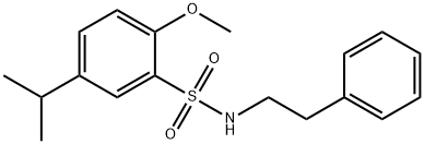 5-isopropyl-2-methoxy-N-(2-phenylethyl)benzenesulfonamide Structure