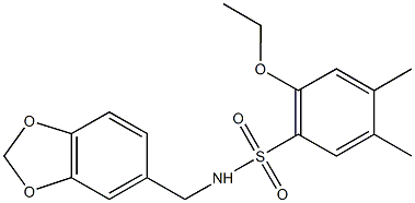 N-(1,3-benzodioxol-5-ylmethyl)-2-ethoxy-4,5-dimethylbenzenesulfonamide Structure