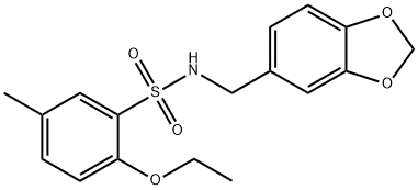 N-(1,3-benzodioxol-5-ylmethyl)-2-ethoxy-5-methylbenzenesulfonamide Structure