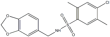 N-(1,3-benzodioxol-5-ylmethyl)-4-chloro-2,5-dimethylbenzenesulfonamide Structure