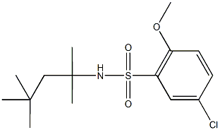 5-chloro-2-methoxy-N-(1,1,3,3-tetramethylbutyl)benzenesulfonamide Structure