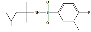 4-fluoro-3-methyl-N-(1,1,3,3-tetramethylbutyl)benzenesulfonamide 구조식 이미지