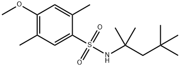4-methoxy-2,5-dimethyl-N-(1,1,3,3-tetramethylbutyl)benzenesulfonamide 구조식 이미지