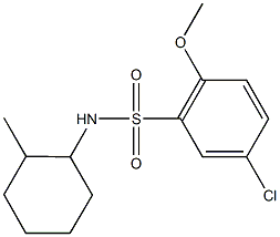 5-chloro-2-methoxy-N-(2-methylcyclohexyl)benzenesulfonamide Structure