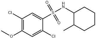 2,5-dichloro-4-methoxy-N-(2-methylcyclohexyl)benzenesulfonamide 구조식 이미지