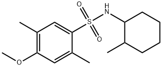 4-methoxy-2,5-dimethyl-N-(2-methylcyclohexyl)benzenesulfonamide 구조식 이미지