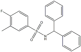 N-benzhydryl-4-fluoro-3-methylbenzenesulfonamide 구조식 이미지
