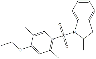 2,5-dimethyl-4-[(2-methyl-2,3-dihydro-1H-indol-1-yl)sulfonyl]phenyl ethyl ether 구조식 이미지