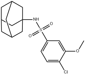 N-(1-adamantyl)-4-chloro-3-methoxybenzenesulfonamide 구조식 이미지