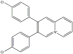 2,3-bis(4-chlorophenyl)quinolizinium 구조식 이미지