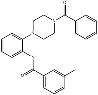 N-[2-(4-benzoyl-1-piperazinyl)phenyl]-3-methylbenzamide Structure