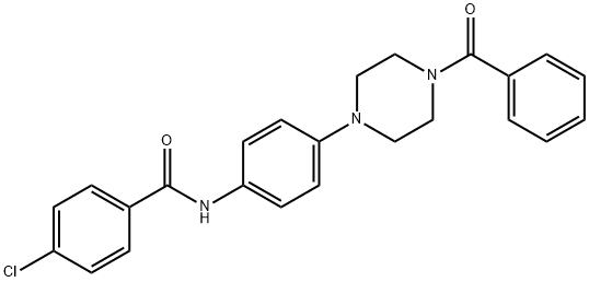 N-[4-(4-benzoyl-1-piperazinyl)phenyl]-4-chlorobenzamide Structure