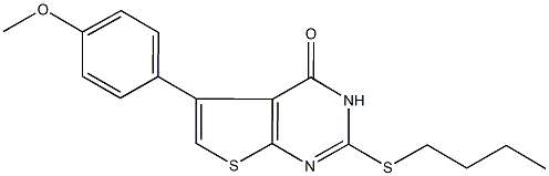 2-(butylsulfanyl)-5-(4-methoxyphenyl)thieno[2,3-d]pyrimidin-4(3H)-one Structure