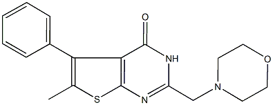6-methyl-2-(4-morpholinylmethyl)-5-phenylthieno[2,3-d]pyrimidin-4(3H)-one 구조식 이미지
