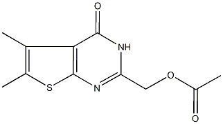 (5,6-dimethyl-4-oxo-3,4-dihydrothieno[2,3-d]pyrimidin-2-yl)methyl acetate Structure