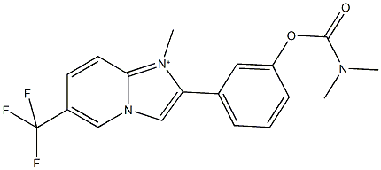 3-[1-methyl-6-(trifluoromethyl)imidazo[1,2-a]pyridin-1-ium-2-yl]phenyl dimethylcarbamate Structure