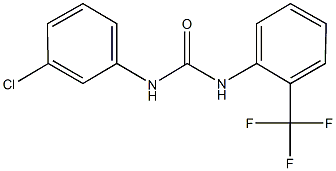 N-(3-chlorophenyl)-N'-[2-(trifluoromethyl)phenyl]urea 구조식 이미지