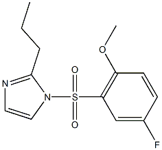 1-[(5-fluoro-2-methoxyphenyl)sulfonyl]-2-propyl-1H-imidazole 구조식 이미지