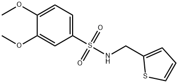 3,4-dimethoxy-N-(2-thienylmethyl)benzenesulfonamide Structure
