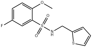 5-fluoro-2-methoxy-N-(2-thienylmethyl)benzenesulfonamide Structure