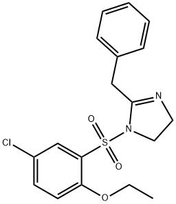 2-[(2-benzyl-4,5-dihydro-1H-imidazol-1-yl)sulfonyl]-4-chlorophenyl ethyl ether 구조식 이미지