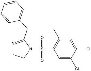 2-benzyl-1-[(4,5-dichloro-2-methylphenyl)sulfonyl]-4,5-dihydro-1H-imidazole Structure