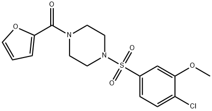 1-[(4-chloro-3-methoxyphenyl)sulfonyl]-4-(2-furoyl)piperazine Structure