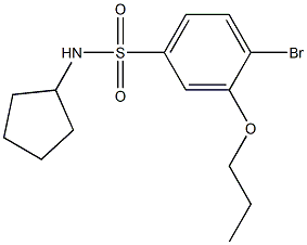 4-bromo-N-cyclopentyl-3-propoxybenzenesulfonamide Structure