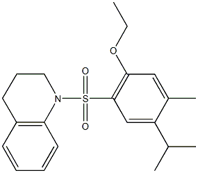 2-(3,4-dihydro-1(2H)-quinolinylsulfonyl)-4-isopropyl-5-methylphenyl ethyl ether Structure