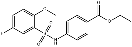 ethyl 4-{[(5-fluoro-2-methoxyphenyl)sulfonyl]amino}benzoate Structure