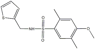 4-methoxy-2,5-dimethyl-N-(2-thienylmethyl)benzenesulfonamide 구조식 이미지