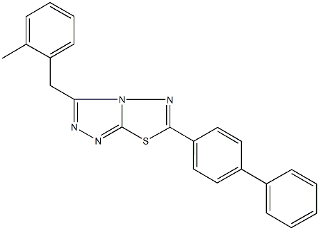 6-[1,1'-biphenyl]-4-yl-3-(2-methylbenzyl)[1,2,4]triazolo[3,4-b][1,3,4]thiadiazole Structure