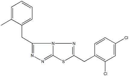 6-(2,4-dichlorobenzyl)-3-(2-methylbenzyl)[1,2,4]triazolo[3,4-b][1,3,4]thiadiazole 구조식 이미지