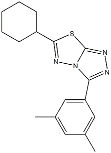 6-cyclohexyl-3-(3,5-dimethylphenyl)[1,2,4]triazolo[3,4-b][1,3,4]thiadiazole 구조식 이미지