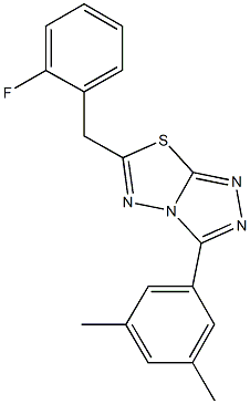 3-(3,5-dimethylphenyl)-6-(2-fluorobenzyl)[1,2,4]triazolo[3,4-b][1,3,4]thiadiazole Structure