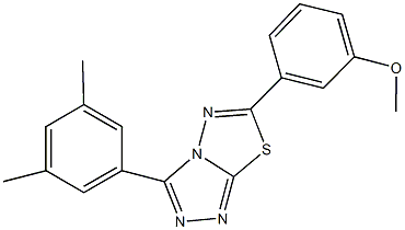3-[3-(3,5-dimethylphenyl)[1,2,4]triazolo[3,4-b][1,3,4]thiadiazol-6-yl]phenyl methyl ether 구조식 이미지