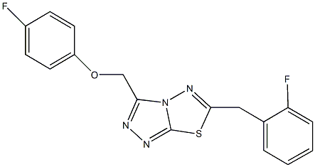 [6-(2-fluorobenzyl)[1,2,4]triazolo[3,4-b][1,3,4]thiadiazol-3-yl]methyl 4-fluorophenyl ether 구조식 이미지