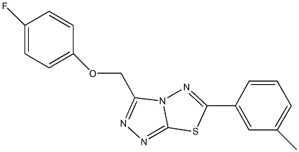 4-fluorophenyl [6-(3-methylphenyl)[1,2,4]triazolo[3,4-b][1,3,4]thiadiazol-3-yl]methyl ether 구조식 이미지