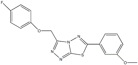 3-[(4-fluorophenoxy)methyl]-6-(3-methoxyphenyl)[1,2,4]triazolo[3,4-b][1,3,4]thiadiazole 구조식 이미지