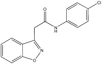 2-(1,2-benzisoxazol-3-yl)-N-(4-chlorophenyl)acetamide 구조식 이미지