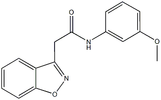 2-(1,2-benzisoxazol-3-yl)-N-(3-methoxyphenyl)acetamide 구조식 이미지