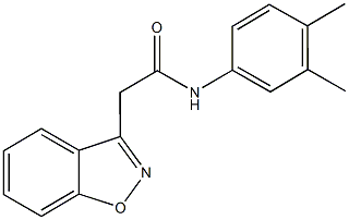 2-(1,2-benzisoxazol-3-yl)-N-(3,4-dimethylphenyl)acetamide 구조식 이미지