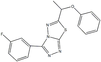 1-[3-(3-fluorophenyl)[1,2,4]triazolo[3,4-b][1,3,4]thiadiazol-6-yl]ethyl phenyl ether Structure