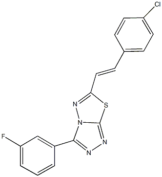 6-[2-(4-chlorophenyl)vinyl]-3-(3-fluorophenyl)[1,2,4]triazolo[3,4-b][1,3,4]thiadiazole Structure