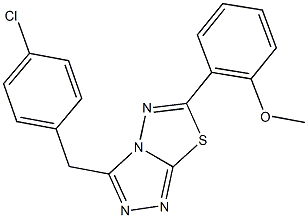 2-[3-(4-chlorobenzyl)[1,2,4]triazolo[3,4-b][1,3,4]thiadiazol-6-yl]phenyl methyl ether 구조식 이미지