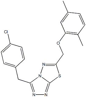 [3-(4-chlorobenzyl)[1,2,4]triazolo[3,4-b][1,3,4]thiadiazol-6-yl]methyl 2,5-dimethylphenyl ether Structure