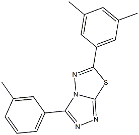 6-(3,5-dimethylphenyl)-3-(3-methylphenyl)[1,2,4]triazolo[3,4-b][1,3,4]thiadiazole 구조식 이미지