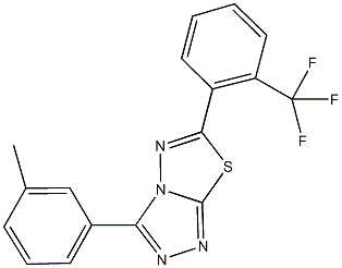 3-(3-methylphenyl)-6-[2-(trifluoromethyl)phenyl][1,2,4]triazolo[3,4-b][1,3,4]thiadiazole Structure