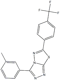 3-(3-methylphenyl)-6-[4-(trifluoromethyl)phenyl][1,2,4]triazolo[3,4-b][1,3,4]thiadiazole 구조식 이미지